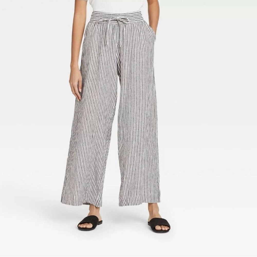A New Day Stripped Linen Pants New